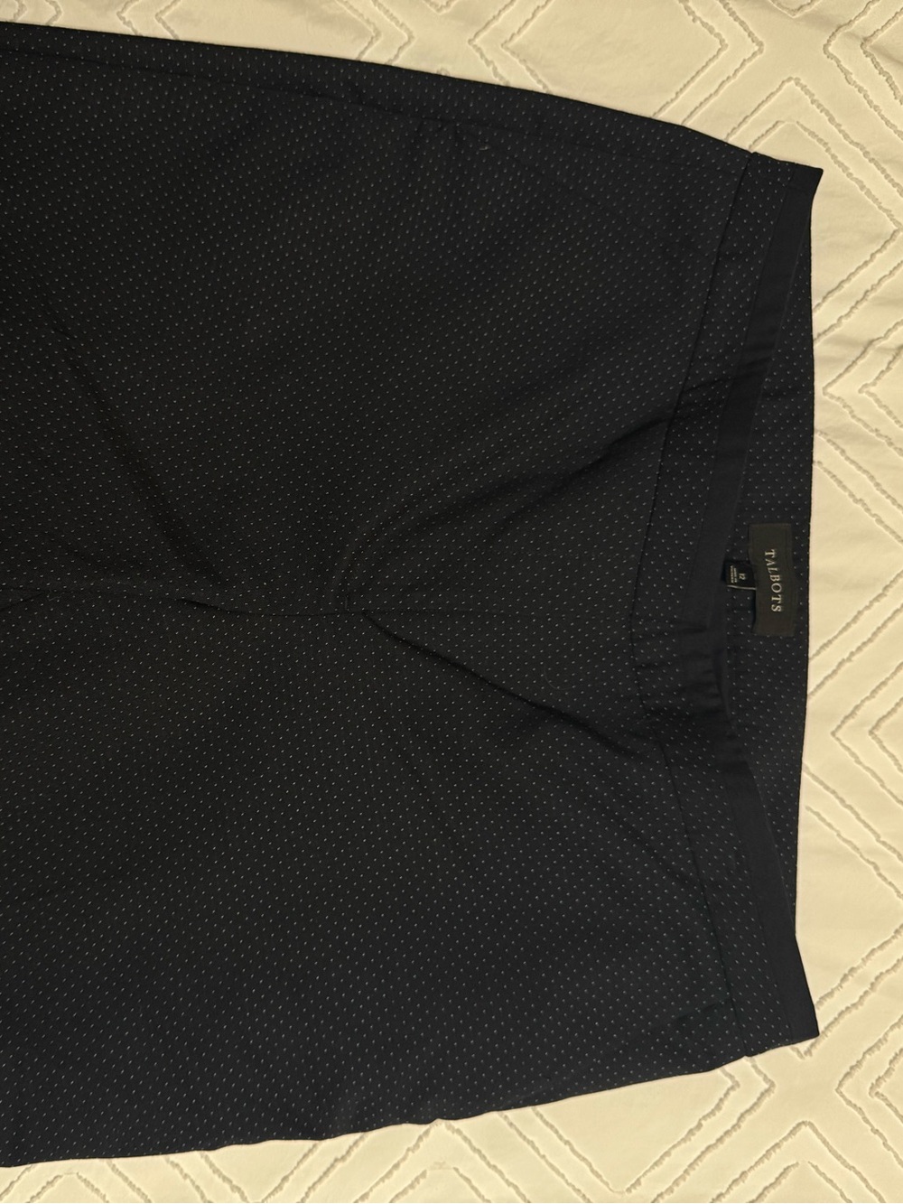 Navy Microdot Women’s Pants by Talbots. Size 12